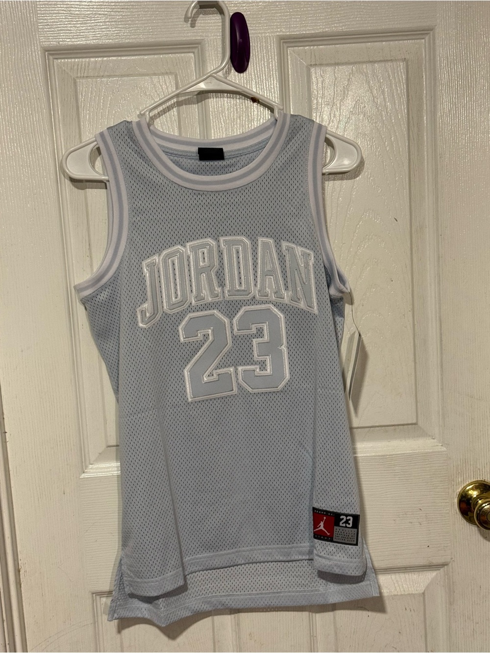 Jordan White Mesh Basketball Jersey